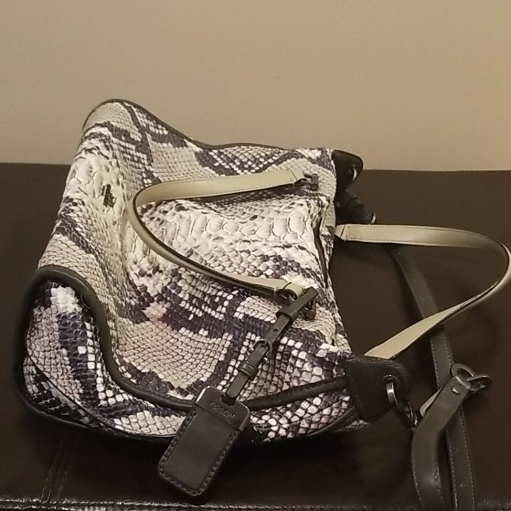 Coach Madison Python Embossed Leather Satchel - image 6